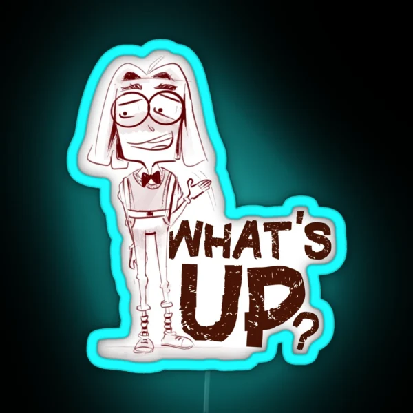 Nerdy What S Up RGB Neon Sign