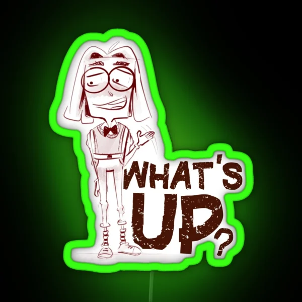 Nerdy What S Up RGB Neon Sign