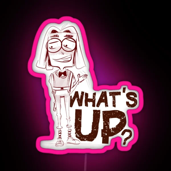Nerdy What S Up RGB Neon Sign