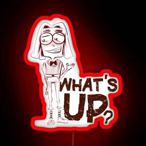 Nerdy What S Up RGB Neon Sign