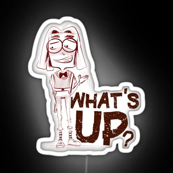 Nerdy What S Up RGB Neon Sign
