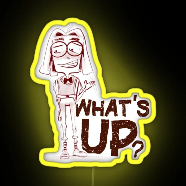 Nerdy What S Up RGB Neon Sign
