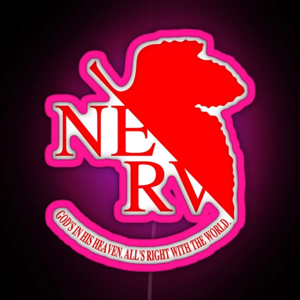 Nerv Logo Neon Genesis Evangelion RGB Neon Sign
