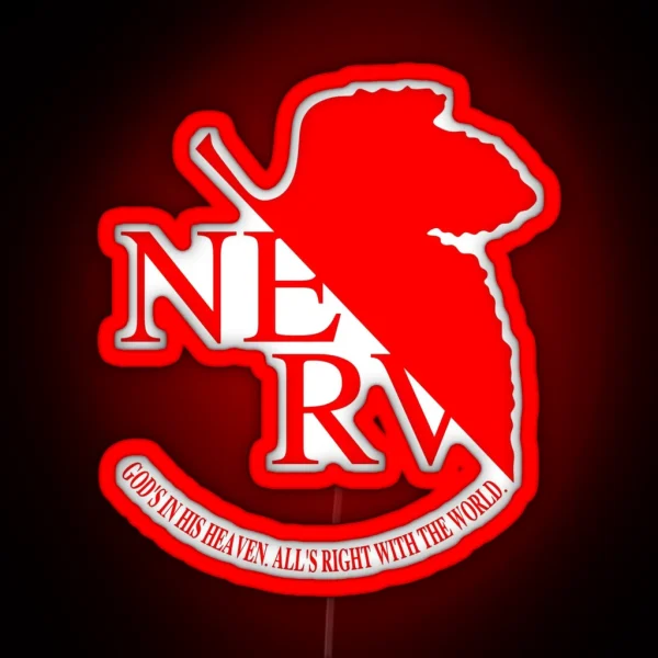 Nerv Logo Neon Genesis Evangelion RGB Neon Sign