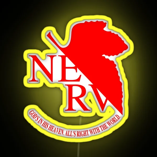 Nerv Logo Neon Genesis Evangelion RGB Neon Sign