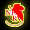 Nerv logo neon sign in yellow