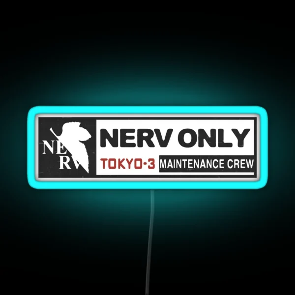 Nerv Only Evangelion RGB Neon Sign