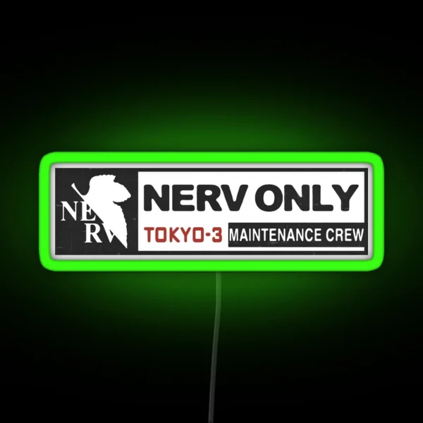 Nerv Only Evangelion RGB Neon Sign