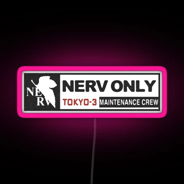 Nerv Only Evangelion RGB Neon Sign