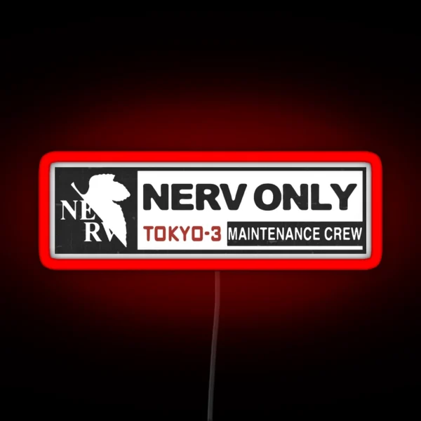 Nerv Only Evangelion RGB Neon Sign