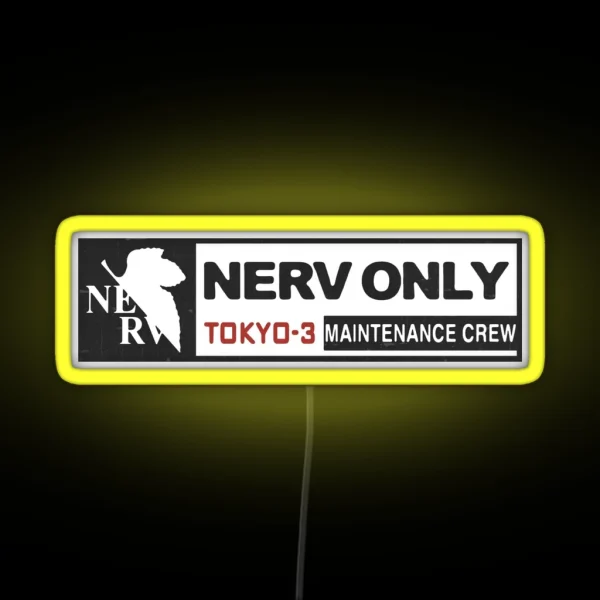 Nerv Only Evangelion RGB Neon Sign