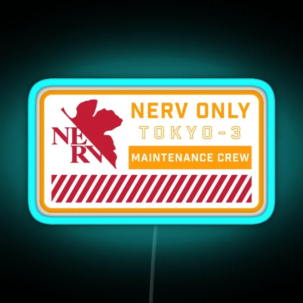 Nerv Only Maintenance Crew White RGB Neon Sign