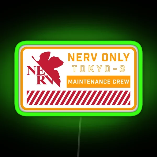 Nerv Only Maintenance Crew White RGB Neon Sign