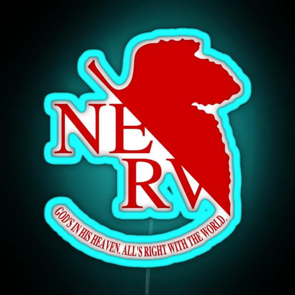 NERV Red Logo RGB Neon Sign