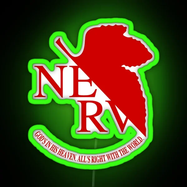 NERV Red Logo RGB Neon Sign