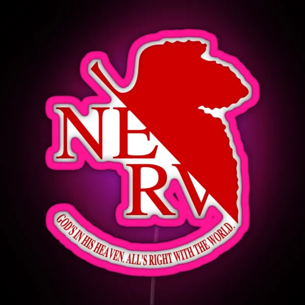 NERV Red Logo RGB Neon Sign