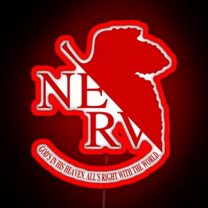 NERV Red Logo RGB Neon Sign