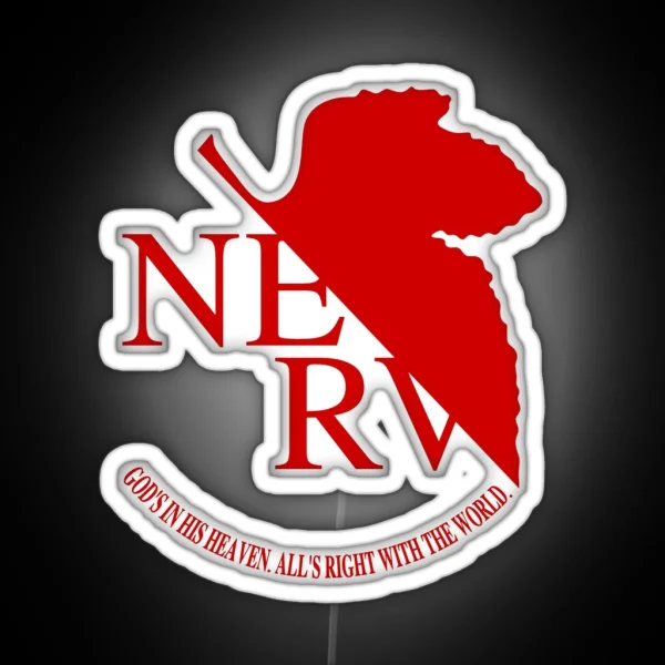 NERV Red Logo RGB Neon Sign