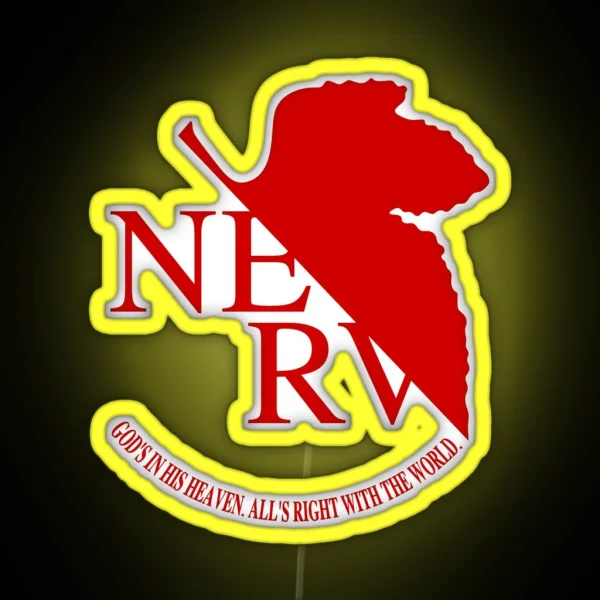 NERV Red Logo RGB Neon Sign