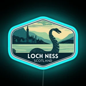 Nessie Loch Ness Scotland Travel Souvenir RGB Neon Sign