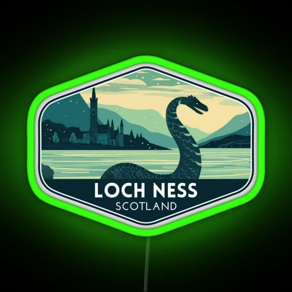 Nessie Loch Ness Scotland Travel Souvenir RGB Neon Sign