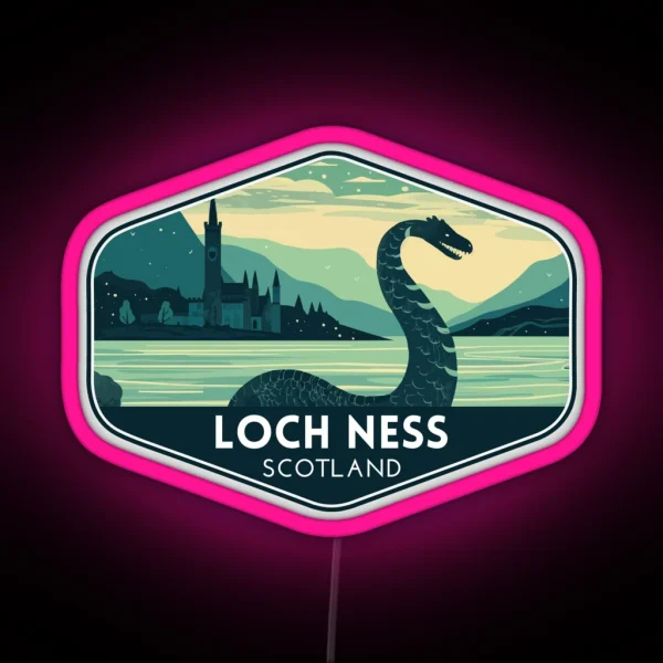 Nessie Loch Ness Scotland Travel Souvenir RGB Neon Sign