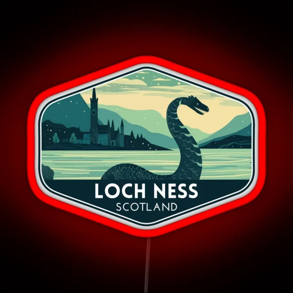 Nessie Loch Ness Scotland Travel Souvenir RGB Neon Sign