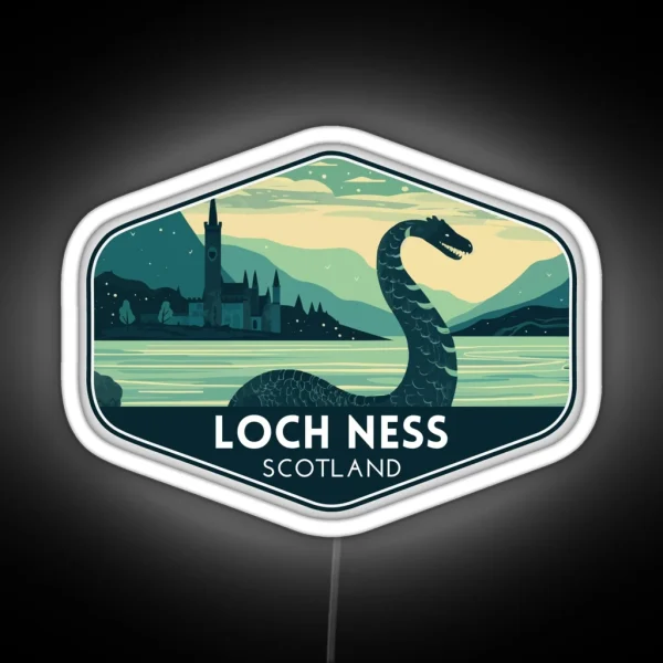 Nessie Loch Ness Scotland Travel Souvenir RGB Neon Sign