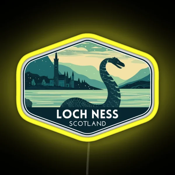 Nessie Loch Ness Scotland Travel Souvenir RGB Neon Sign