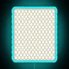 neon sign with netting pattern blue