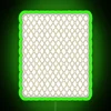 RGB neon sign displaying a netting pattern with a green glow.