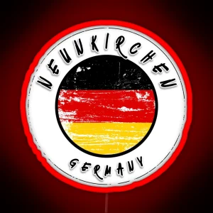 Neunkirchen Germany Vintage Flag RGB Neon Sign