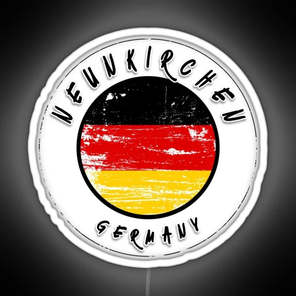Neunkirchen Germany Vintage Flag RGB Neon Sign