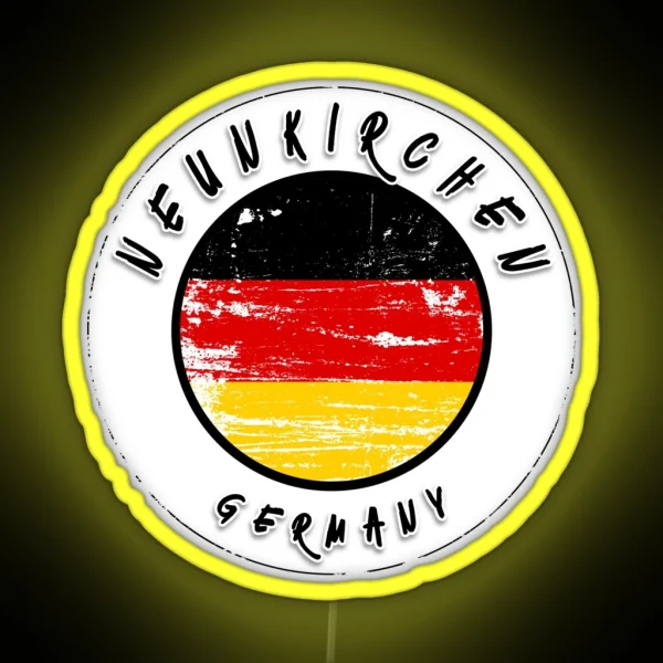 Neunkirchen Germany Vintage Flag RGB Neon Sign