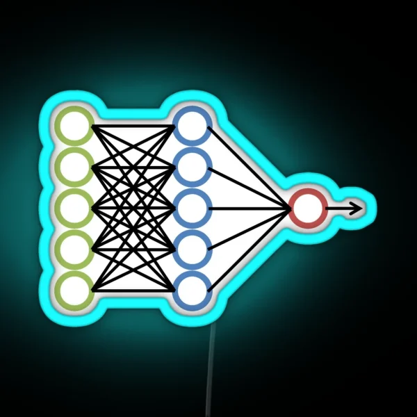 Neural Network Machine Learning RGB Neon Sign