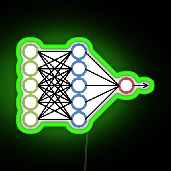 Neural Network Machine Learning RGB Neon Sign