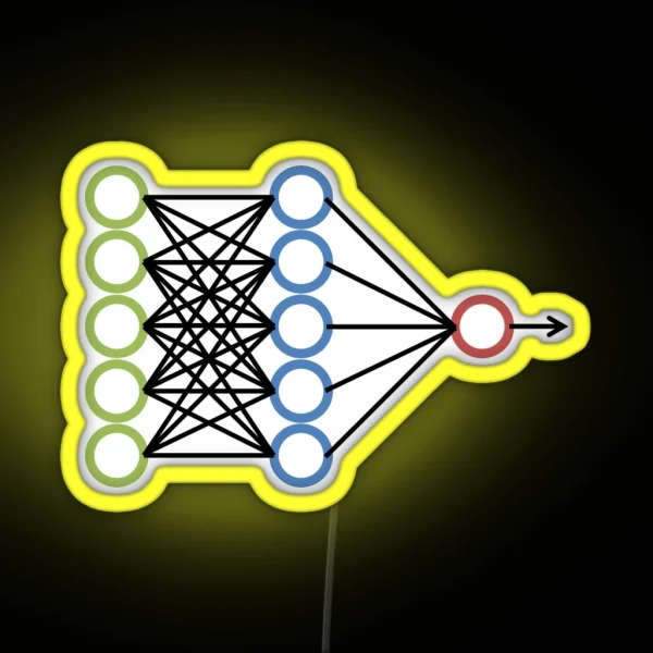 Neural Network Machine Learning RGB Neon Sign