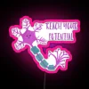 Neuron motivation neon sign in vibrant RGB pink