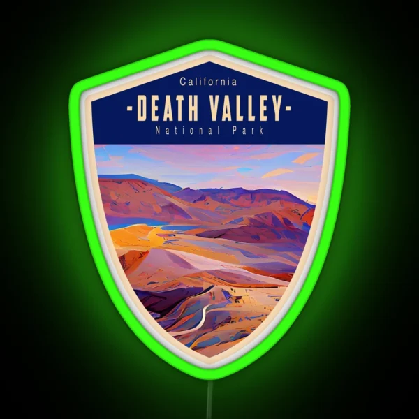 Nevada California Travel Death Valley National Park Death Valley RGB Neon Sign