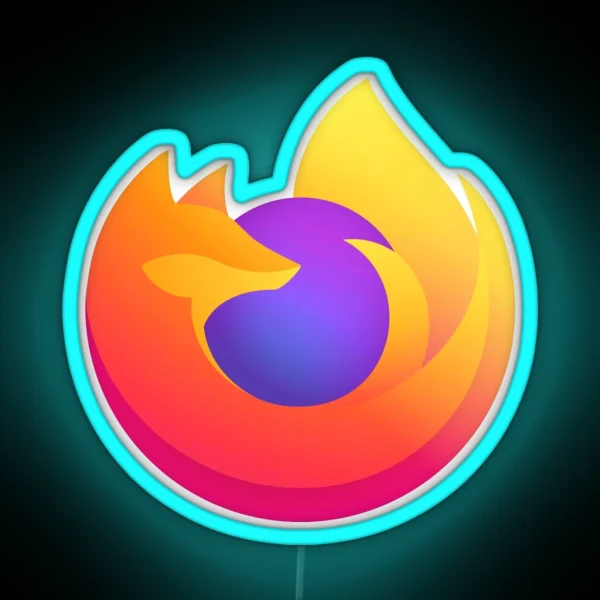 New Firefox 2020 Logo RGB Neon Sign