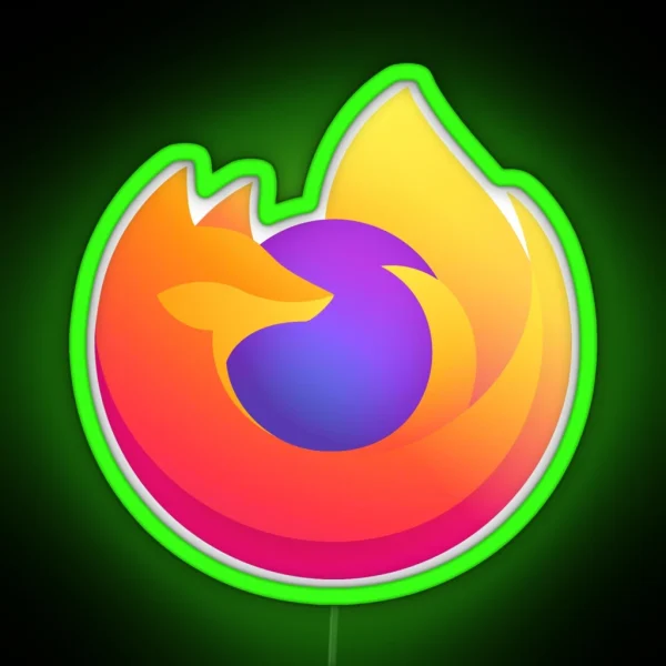New Firefox 2020 Logo RGB Neon Sign