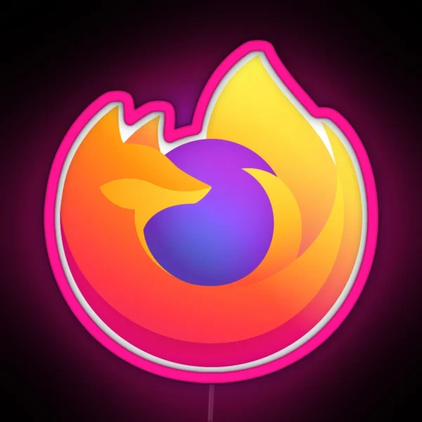 New Firefox 2020 Logo RGB Neon Sign