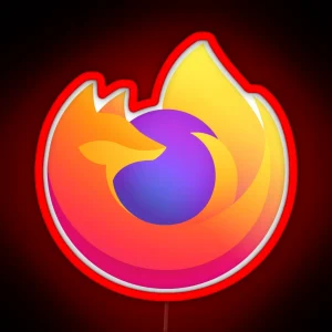 New Firefox 2020 Logo RGB Neon Sign
