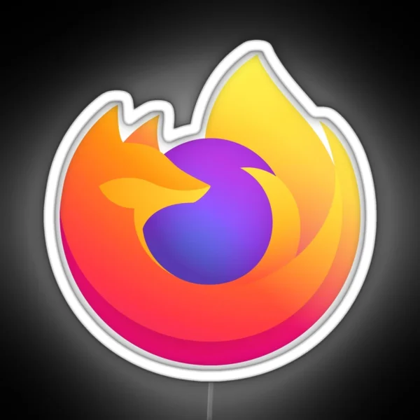 New Firefox 2020 Logo RGB Neon Sign