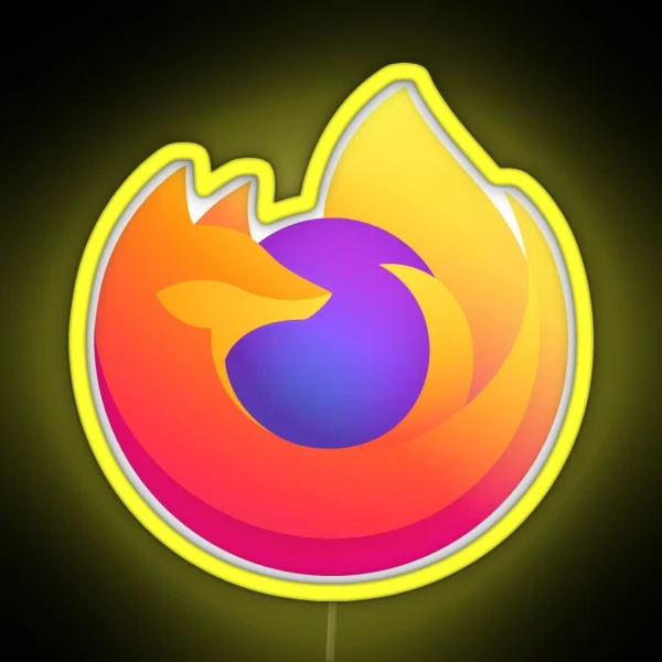 New Firefox 2020 Logo RGB Neon Sign