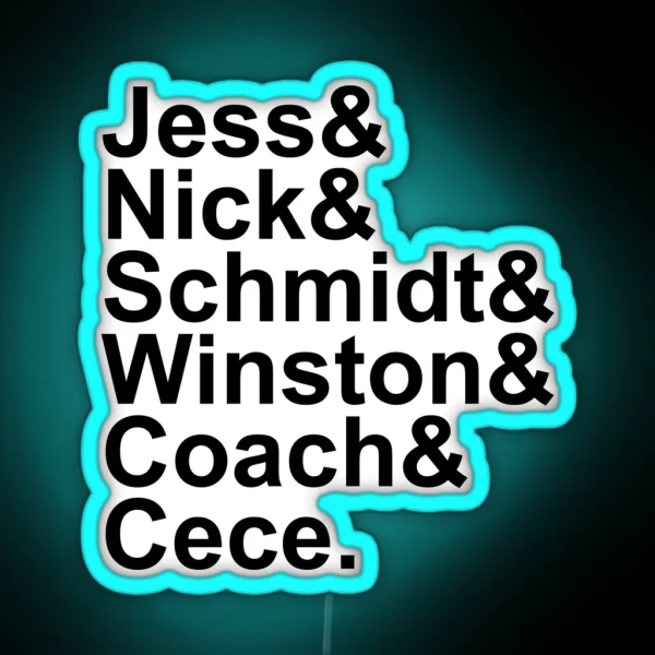 New Girl Name Design Black Text RGB Neon Sign
