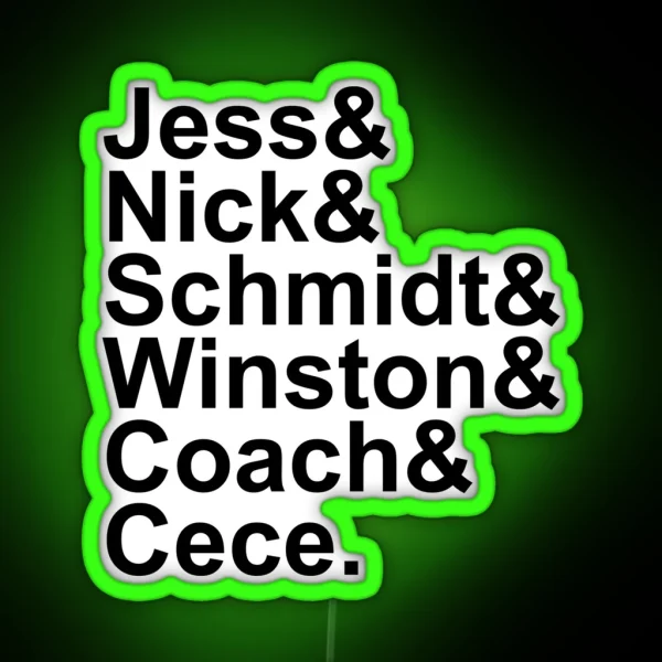 New Girl Name Design Black Text RGB Neon Sign