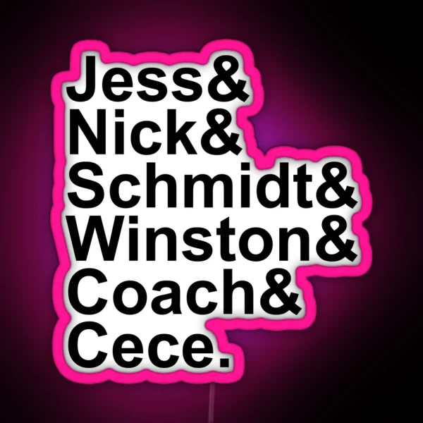 New Girl Name Design Black Text RGB Neon Sign