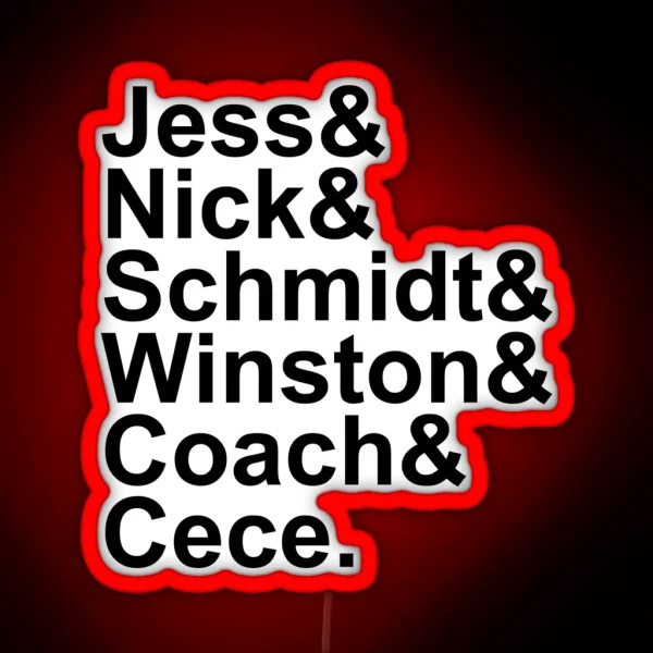 New Girl Name Design Black Text RGB Neon Sign