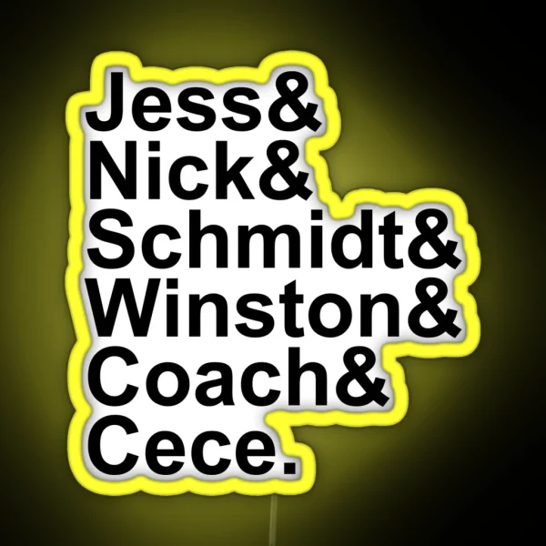 New Girl Name Design Black Text RGB Neon Sign